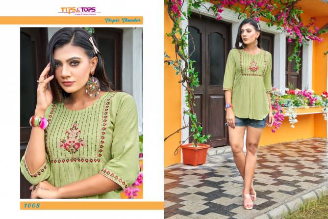 Tips And Tops Pulpy 9 New Ethnic Wear Rayon Fancy Wear Western Top Collection